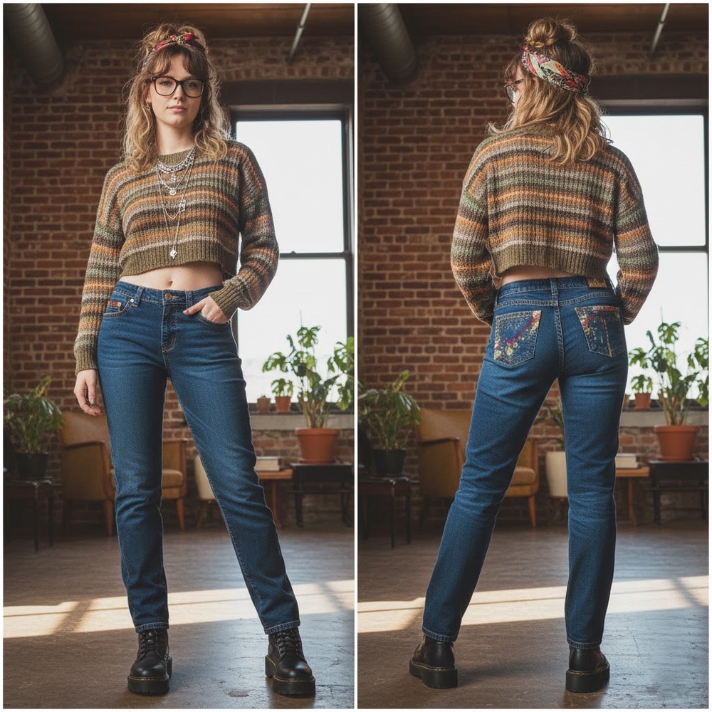 Baby Phat Y2K Low Rise Bling Pocket Straight Leg Jeans